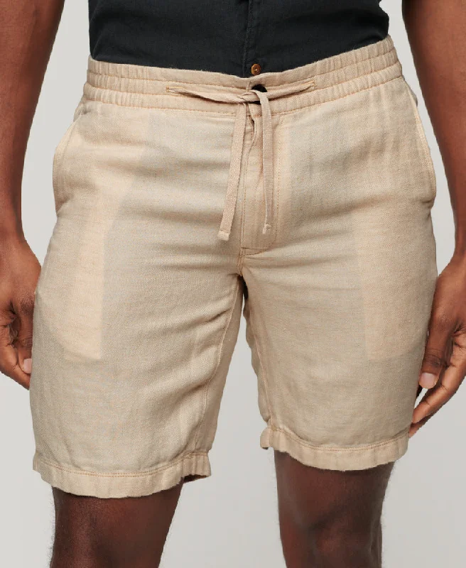 Drawstring Linen Short | Stone Grey