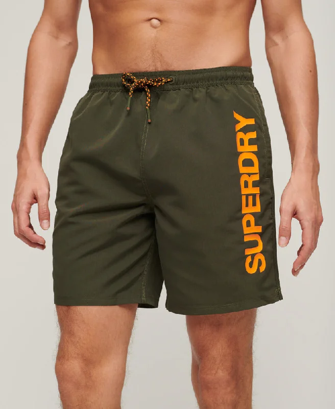 Sport Graphic Swim Shorts | Army Khaki